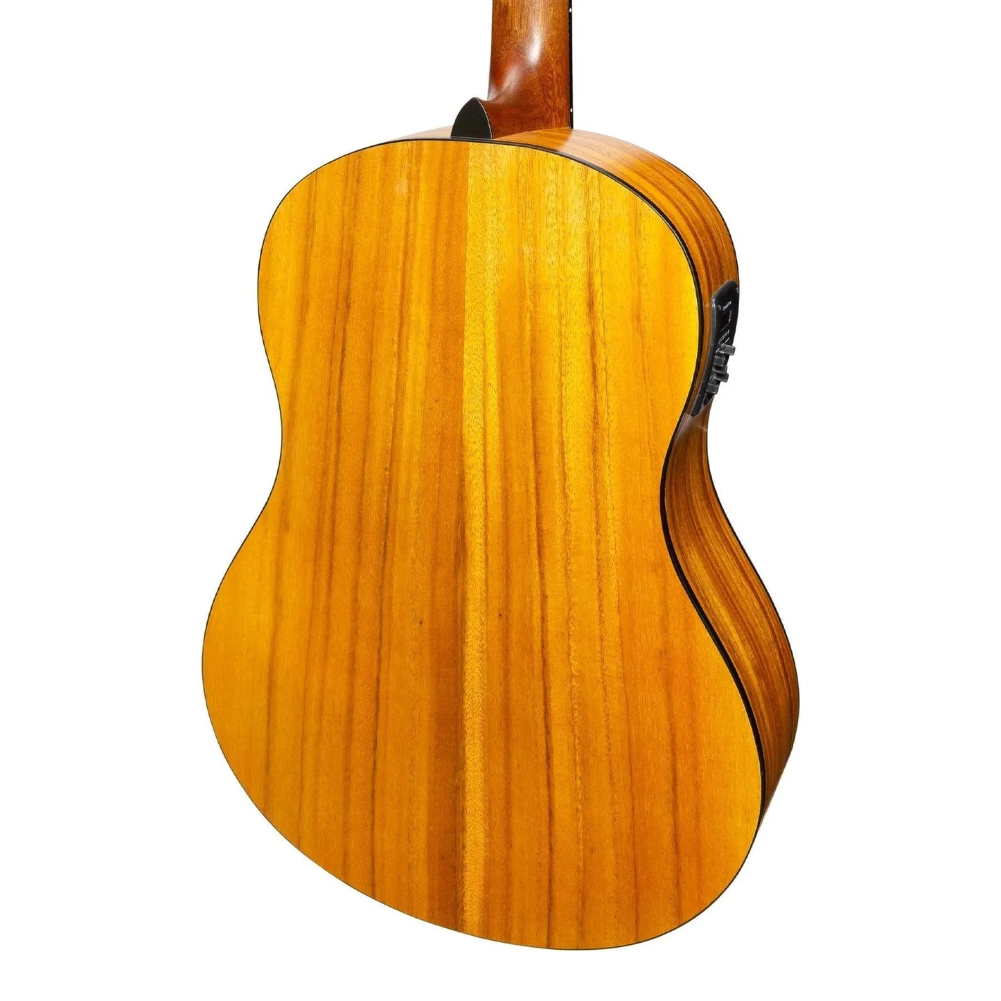 Martinez Slim Jim Full Size Electric Classical Guitar Pack with Pickup and Tuner - Koa — view 6