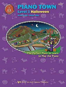 Piano Town Halloween Level 3 by Diane Hidy & Keith Snell, 16 Pages, Neil A. Kjos Music Company