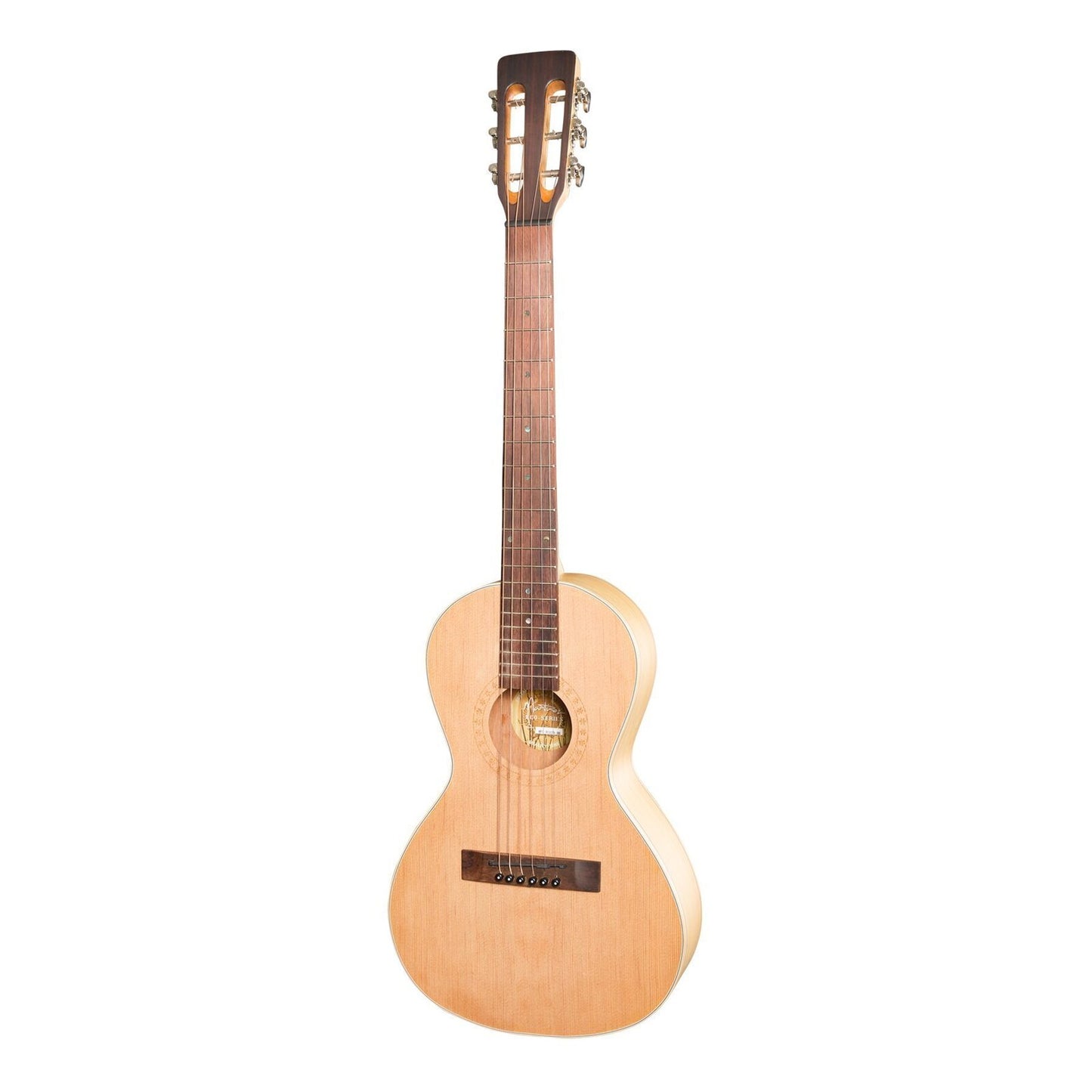 Martinez 'Eco Series' Spruce Solid Top Parlour Guitar with Pickup and Gig Bag