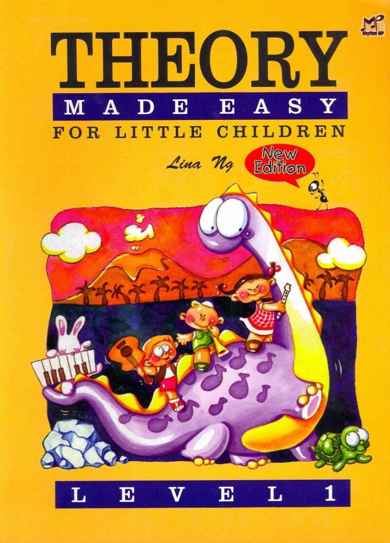 Theory Made Easy for Little Children Level 1 by Rhythm MP, 48 Pages, Music Theory for Ages 4-7, Illustrated with Stickers