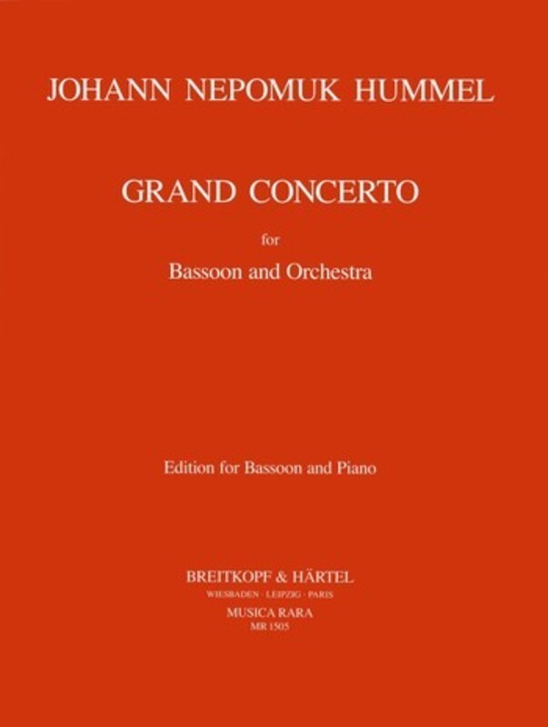 Hummel - Grand Concerto F S63/W23 Bassoon/Piano (Softcover Book)