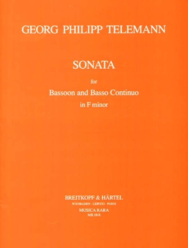 Telemann - Sonata In F Minor Bassoon/Piano (Softcover Book)