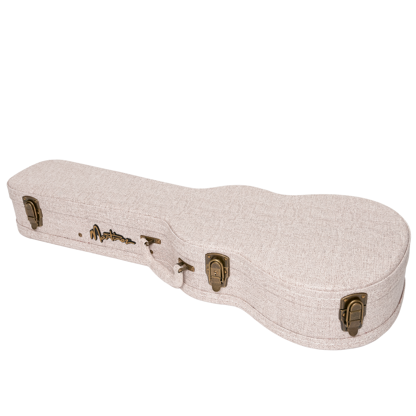 Martinez Southern Belle Deluxe Baritone Ukulele Hard Case Ivory