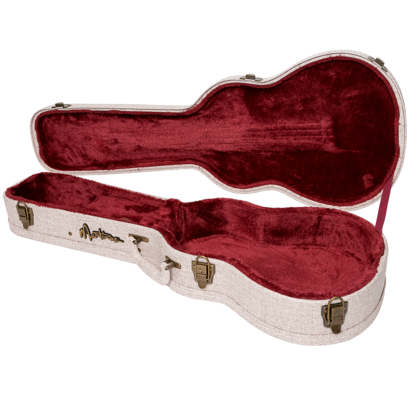 Martinez Southern Belle Deluxe Shaped Tenor Ukulele Hard Case Ivory — view 2