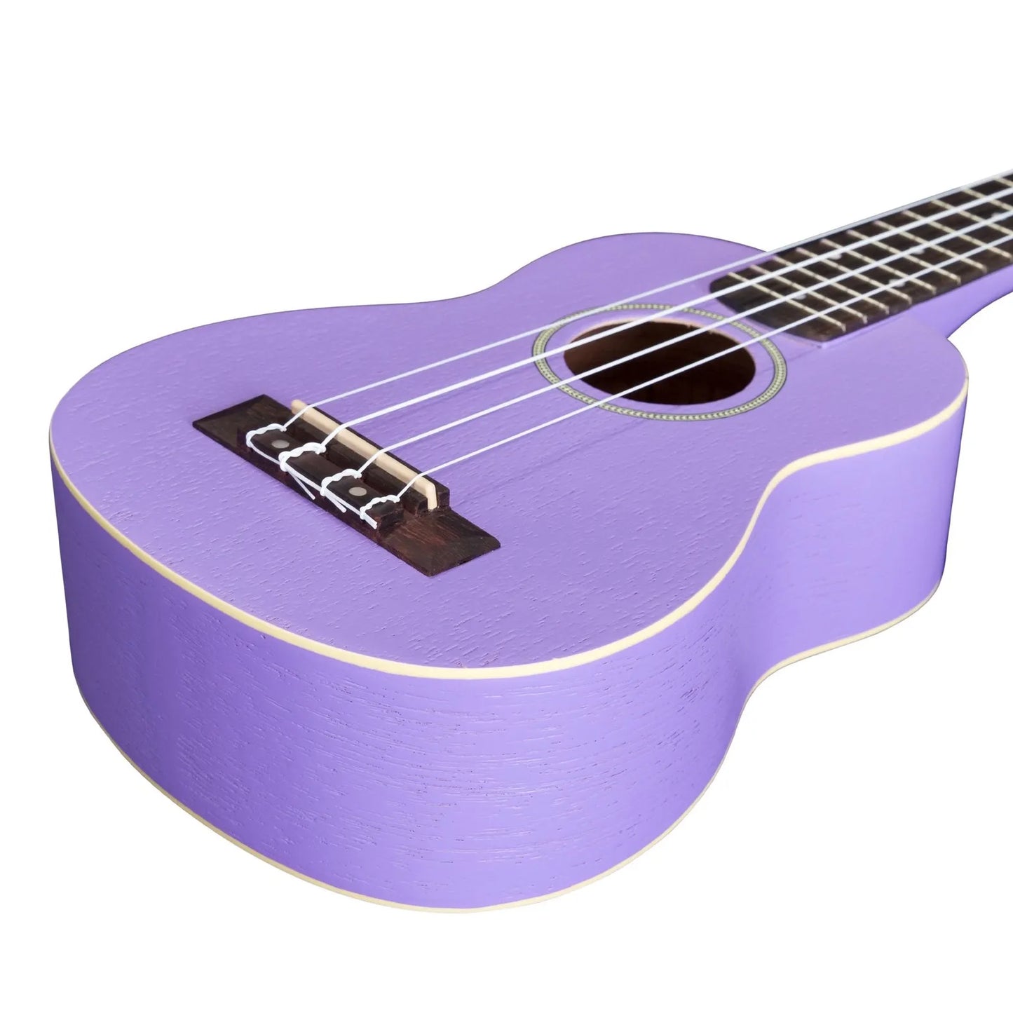 Mojo Colour Series Soprano Ukulele in Purple - MSU-C66-PUR, Meranti & Nato Construction, 4 Strings, 15 Frets, Right Handed, No Pickup — view 6