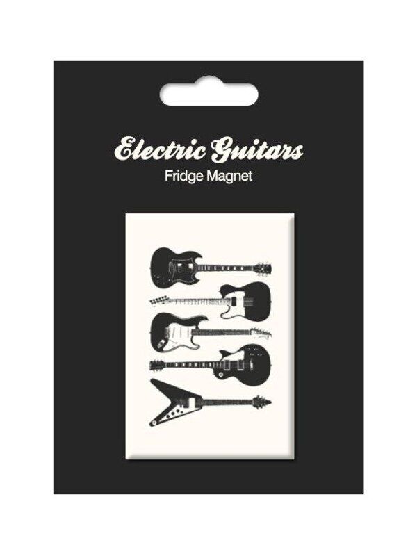 Electric Guitars Vintage Fridge Magnet 8cm x 5cm Gloss Finish by My World