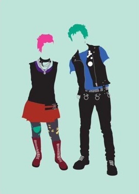 Fashion Vs Music Punk Card by My World