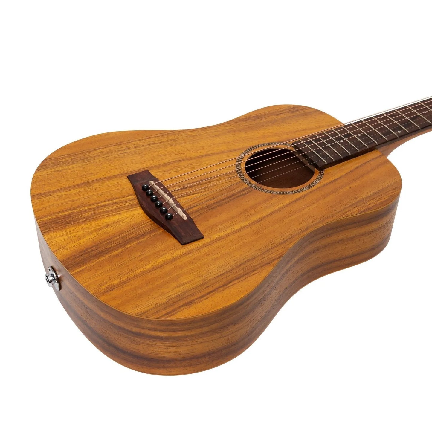 Martinez MZP-BT2-KOA Acoustic-Electric Babe Traveller Guitar Natural Koa 6-String Dreadnought — view 6