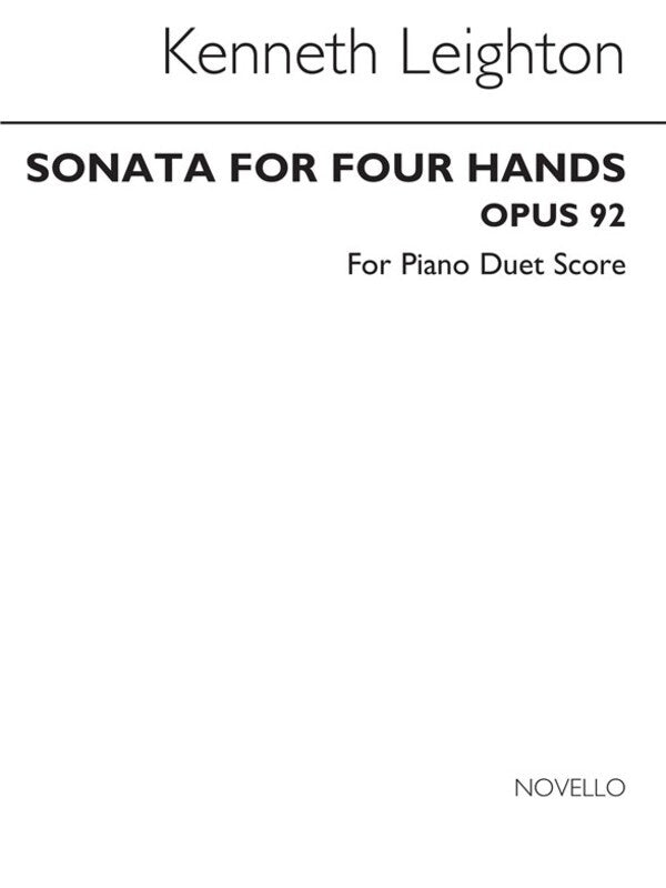 Leighton Sonata 4 Hands Op 92 P/Duet Sco