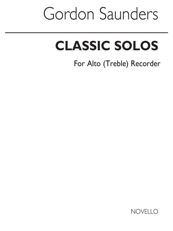 Classical Solos For Treble Recorder (Saunders) (Softcover Book)