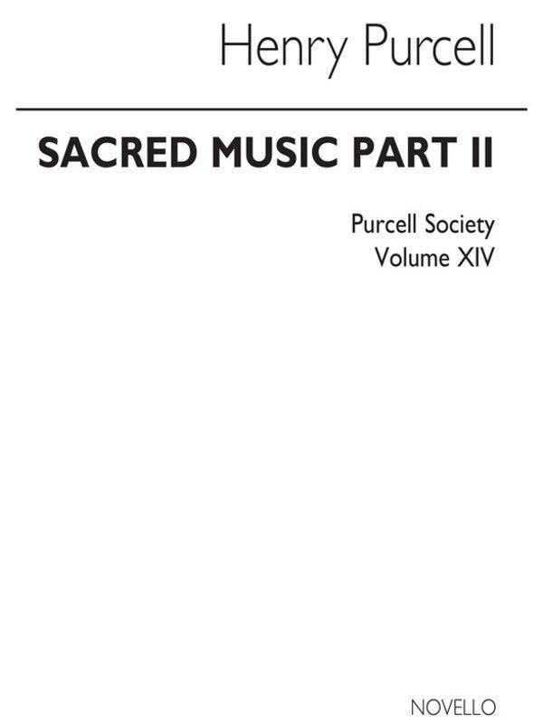 Purcell Society Vol.14 Sacred Music Pt2