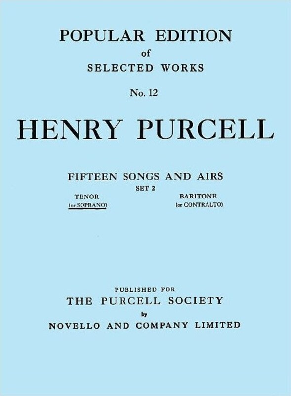Purcell 15 Songs And Airs 2 High Voice (Softcover Book)