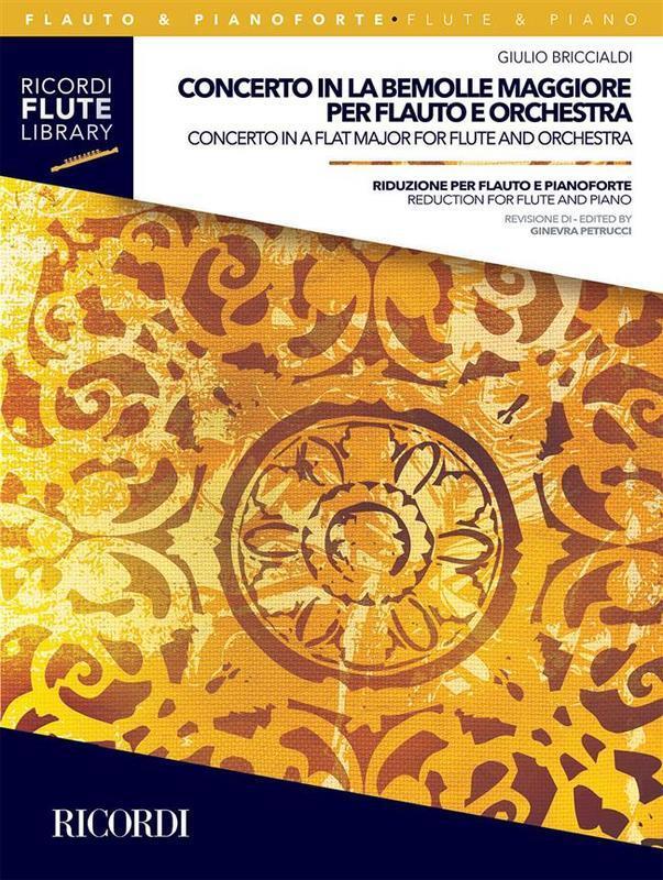 Briccialdi - Concerto In A Flat Major Flute/Piano (Softcover Book)
