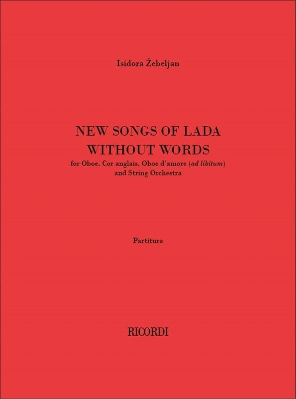 Zebeljan - New Songs Of Lada Without Words Full Score Score