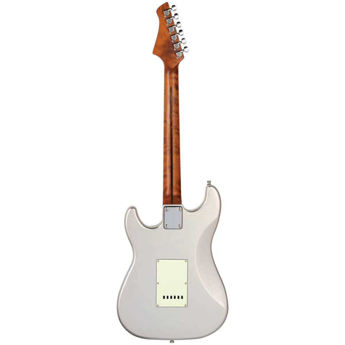 Northstar NS1IS Electric Guitar Inca Silver 6 String Double Cutaway Poplar Body Caramel Maple Neck 3x Single Coil Pickups — view 2