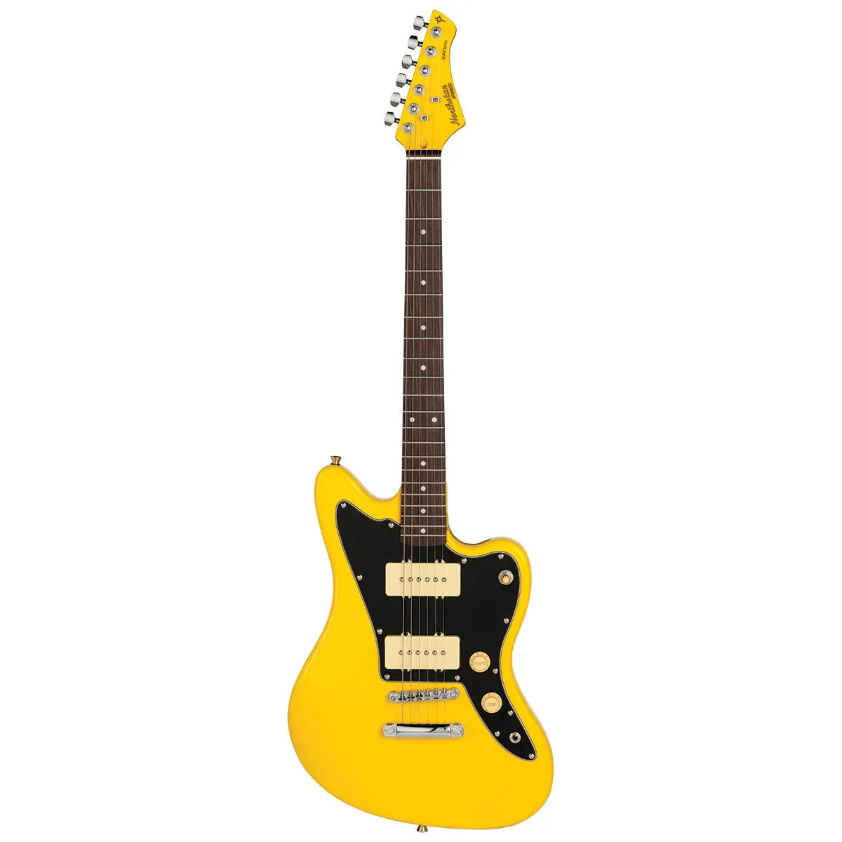 Northstar Pro NSP4GY Electric Guitar Graffiti Yellow Gloss 6 String Offset Body Poplar Maple Rosewood — view 2