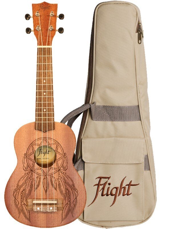 Flight NUS350DC Dreamcatcher Soprano Ukulele with Bag (Flight Natural Series)