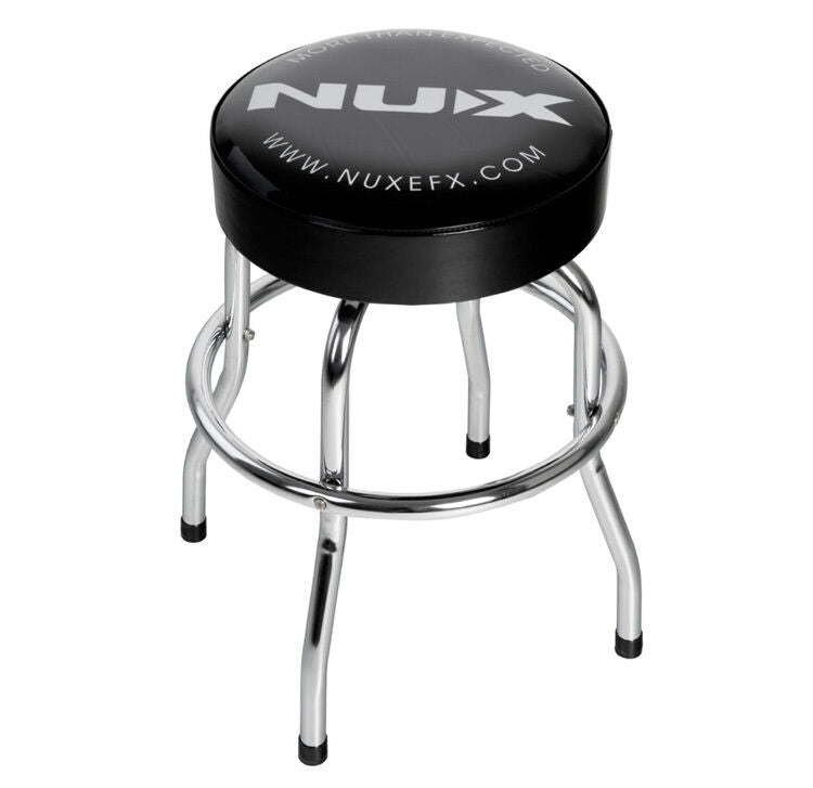 NU-X Bar Stool in Chrome with Black Padded Seat