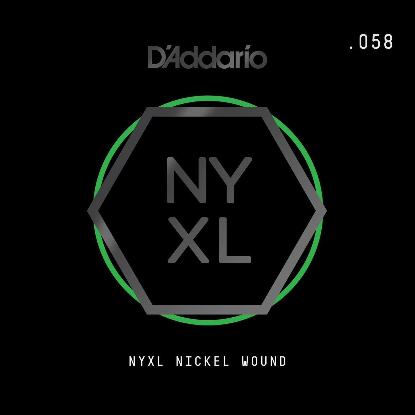 D'Addario NYXL Nickel Wound Electric Guitar Single String, .058