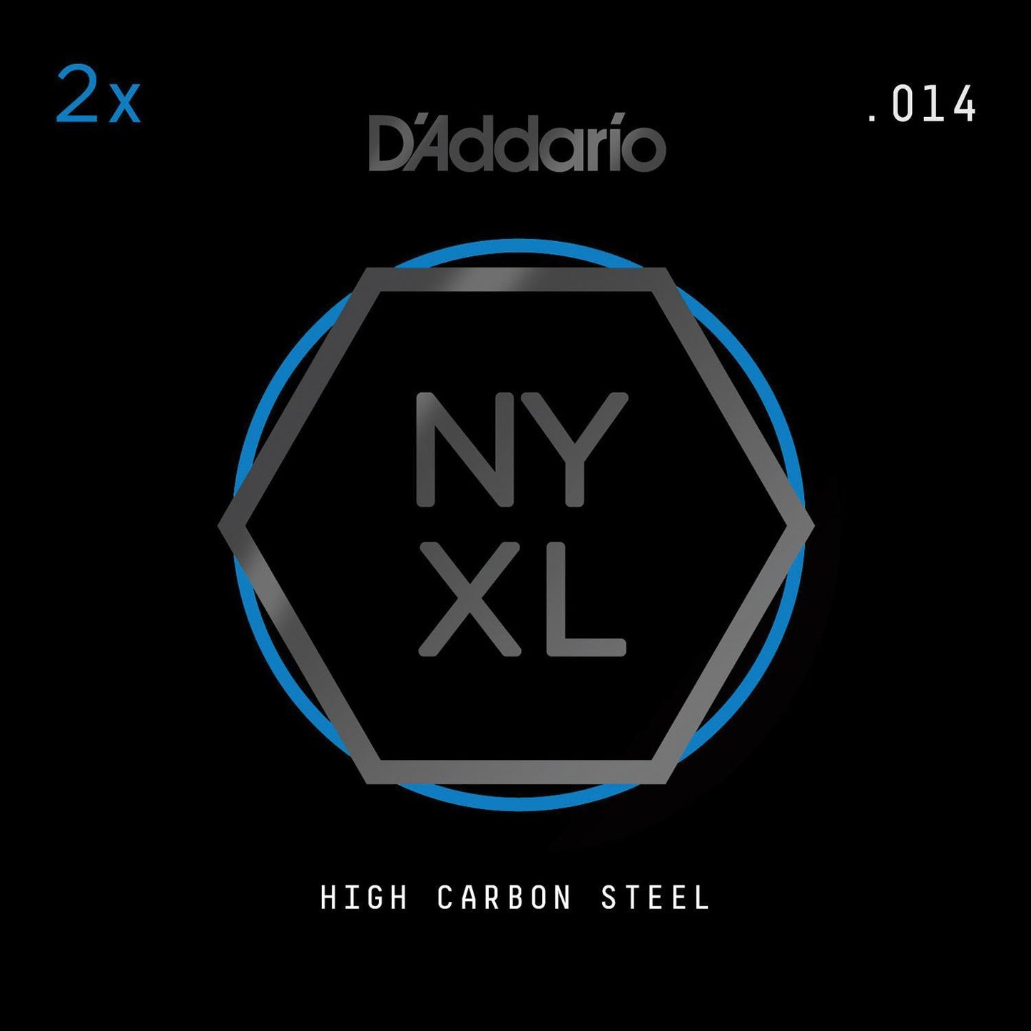 D'Addario NYXL 2-Pack Plain Steel Guitar Strings, .014