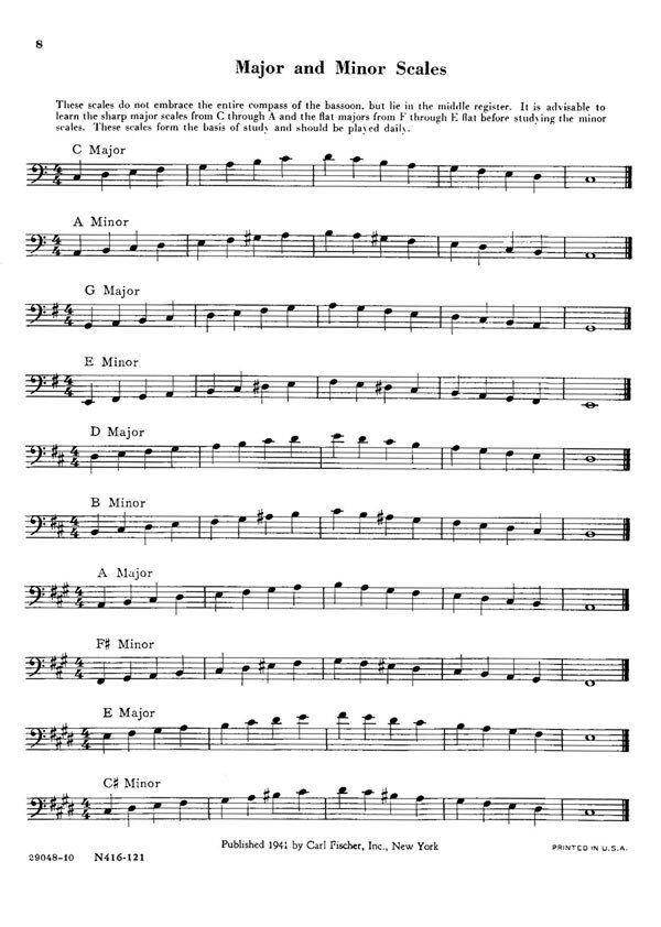 Weissenborn Practical Method for Bassoon by Ambrosio - 121 Pages, Fingering Chart, Duets & Exercises — view 2