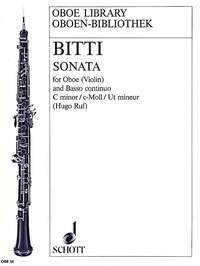 Bitti - Sonata C Minor Oboe/Piano (Schott Music)