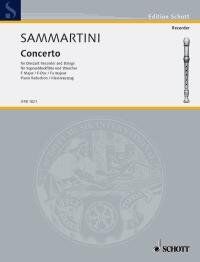 Sammartini Concerto in F Major for Descant Recorder and Piano, Schott Music, 30 Pages