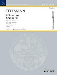 Sonatas 6 Bk 1 Op 2 Nos 1 and 2 for Recorder by Schott Music, 22 Pages