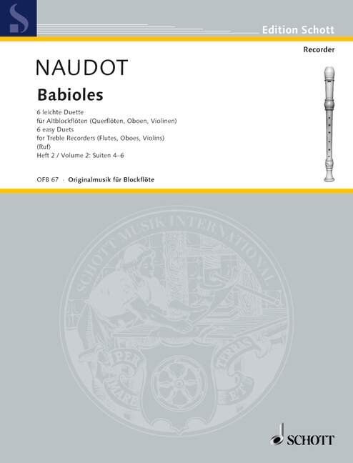 Naudot - Babioles Op. 10 Vol. 2 Suites 4-6 Duets for Treble Recorder