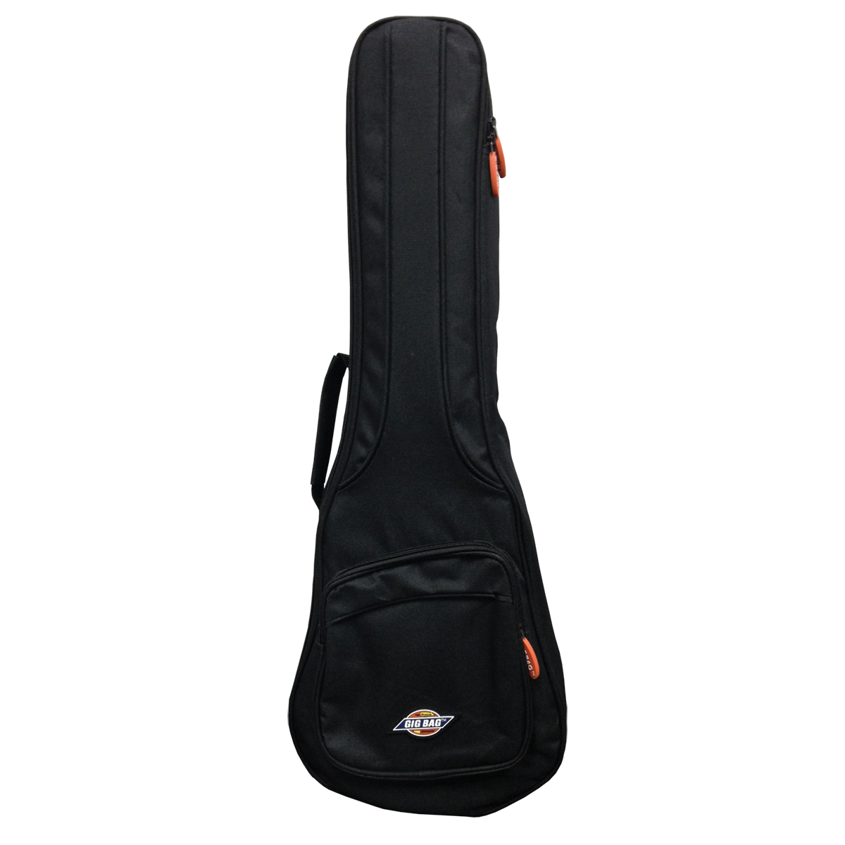 OGB EA11 Soprano/Concert Ukulele Bag Black with Orange Zipper Pulls