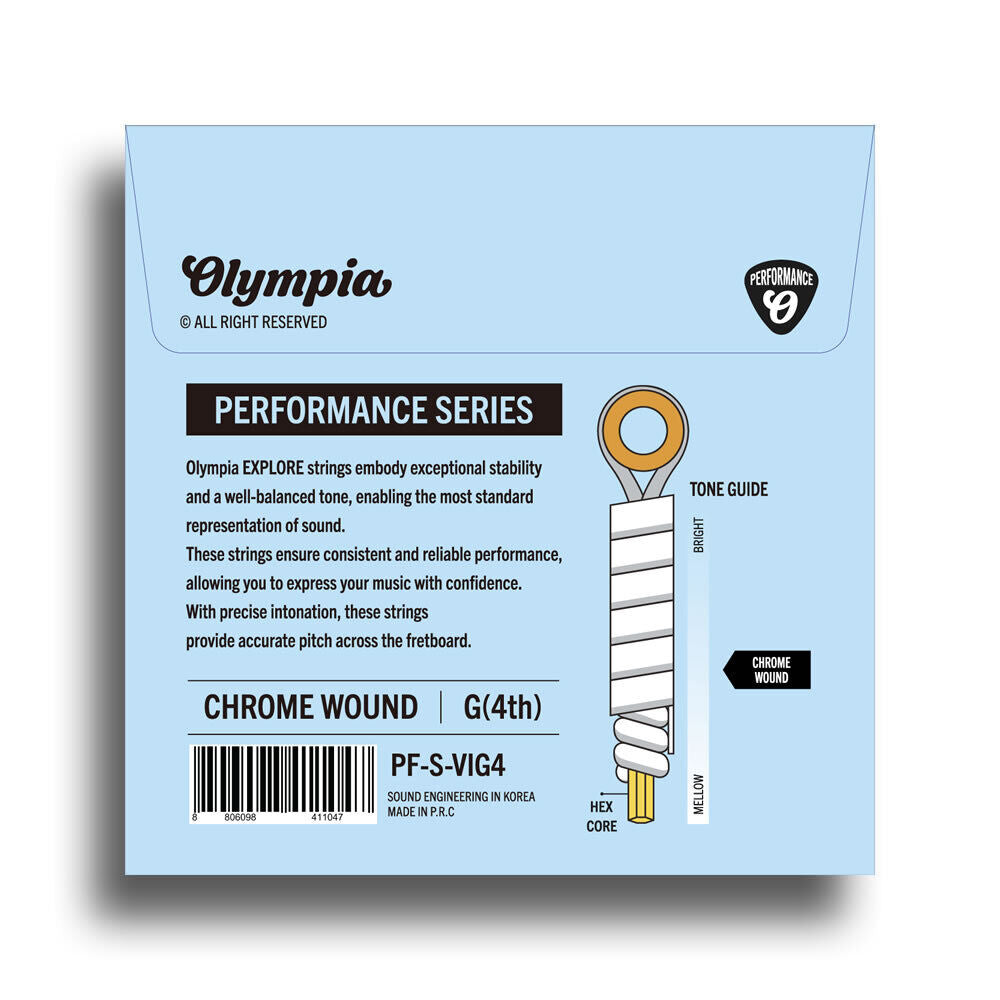 Olympia Performance Series G-4TH Wound Violin String for 4/4 Violins — view 2