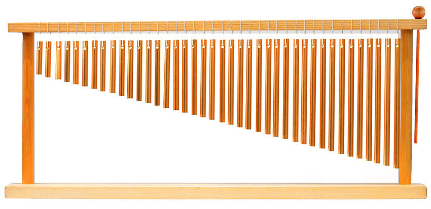 Opus Percussion 40 Bar Chime Set with Wooden Frame Stand and Mallet