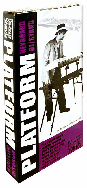 On Stage Large Format Platform Stand - Adjustable Height 26"-43", 230 lbs Capacity, Black Powder Coat Finish — view 3