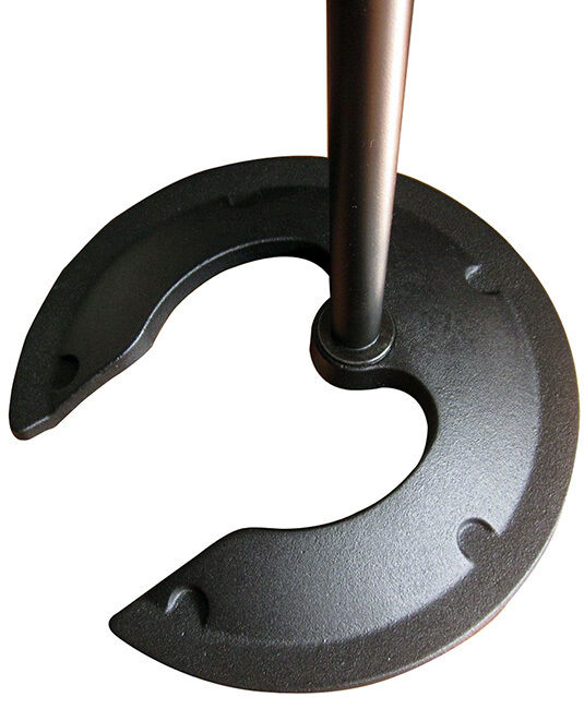 On Stage OSMS7325 Straight Mic Stand with Stackable Weighted Base, Height Adjustable 34" to 61", 9.85" Base Diameter — view 3