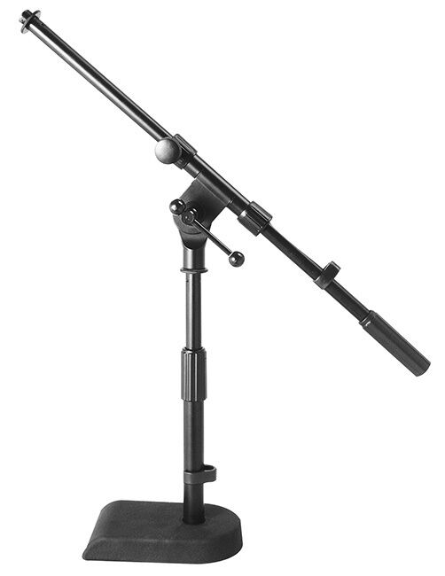 On Stage Low Profile Boom Microphone Stand with Weighted Base