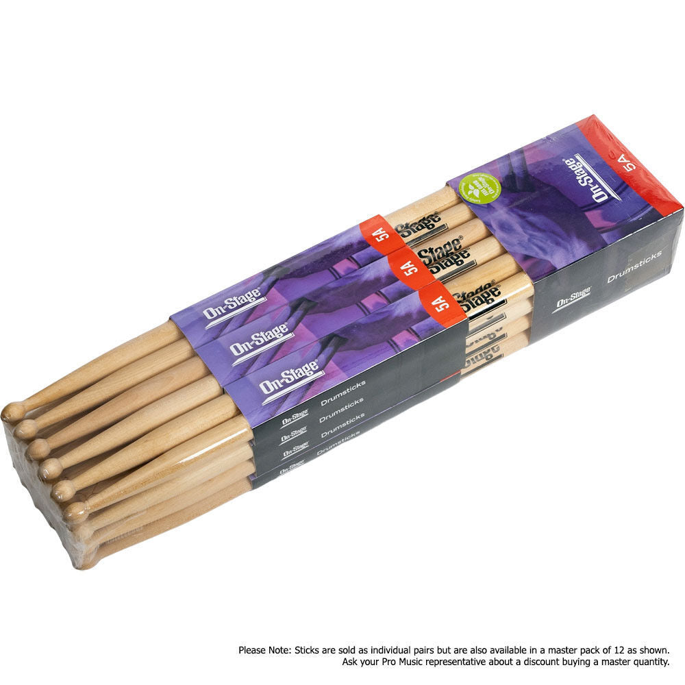 On Stage 5A Maple Wood Tip Drum Sticks - 1 Pair — view 4