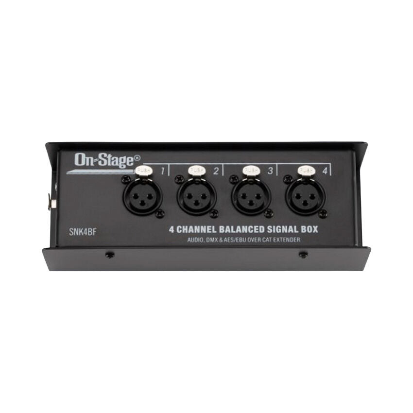 On Stage Production-Grade Female Snake Signal Box (4 XLR Female - RJ45) — view 6