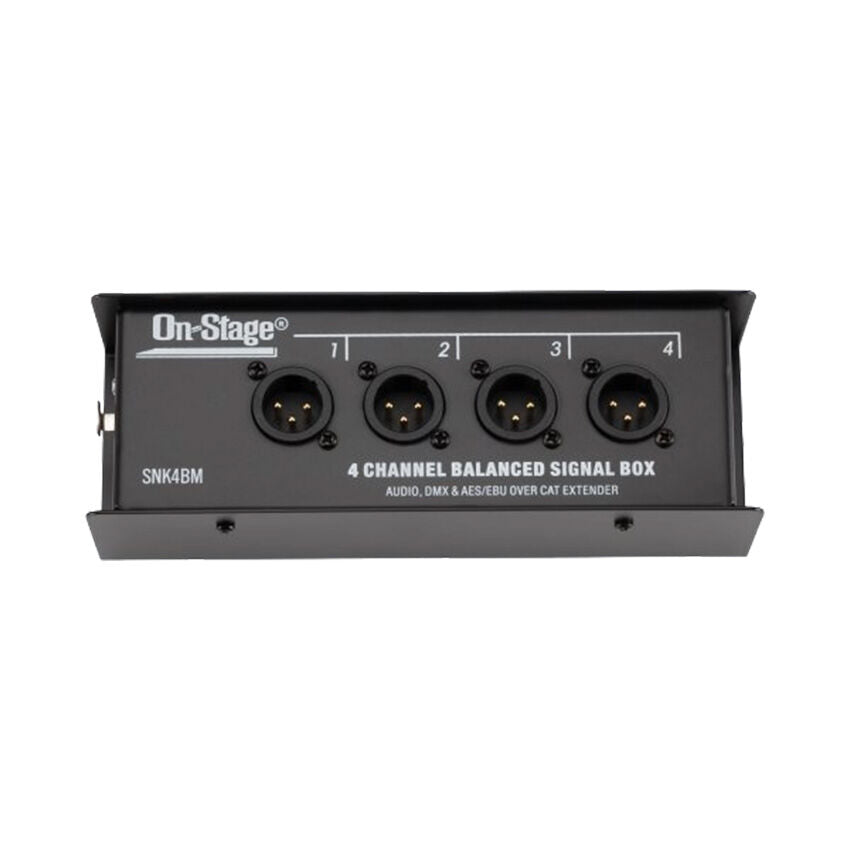 On Stage Production-Grade Snake Box (4 XLR Male - RJ45) for Balanced-Analog and Digital Signal Routing — view 6