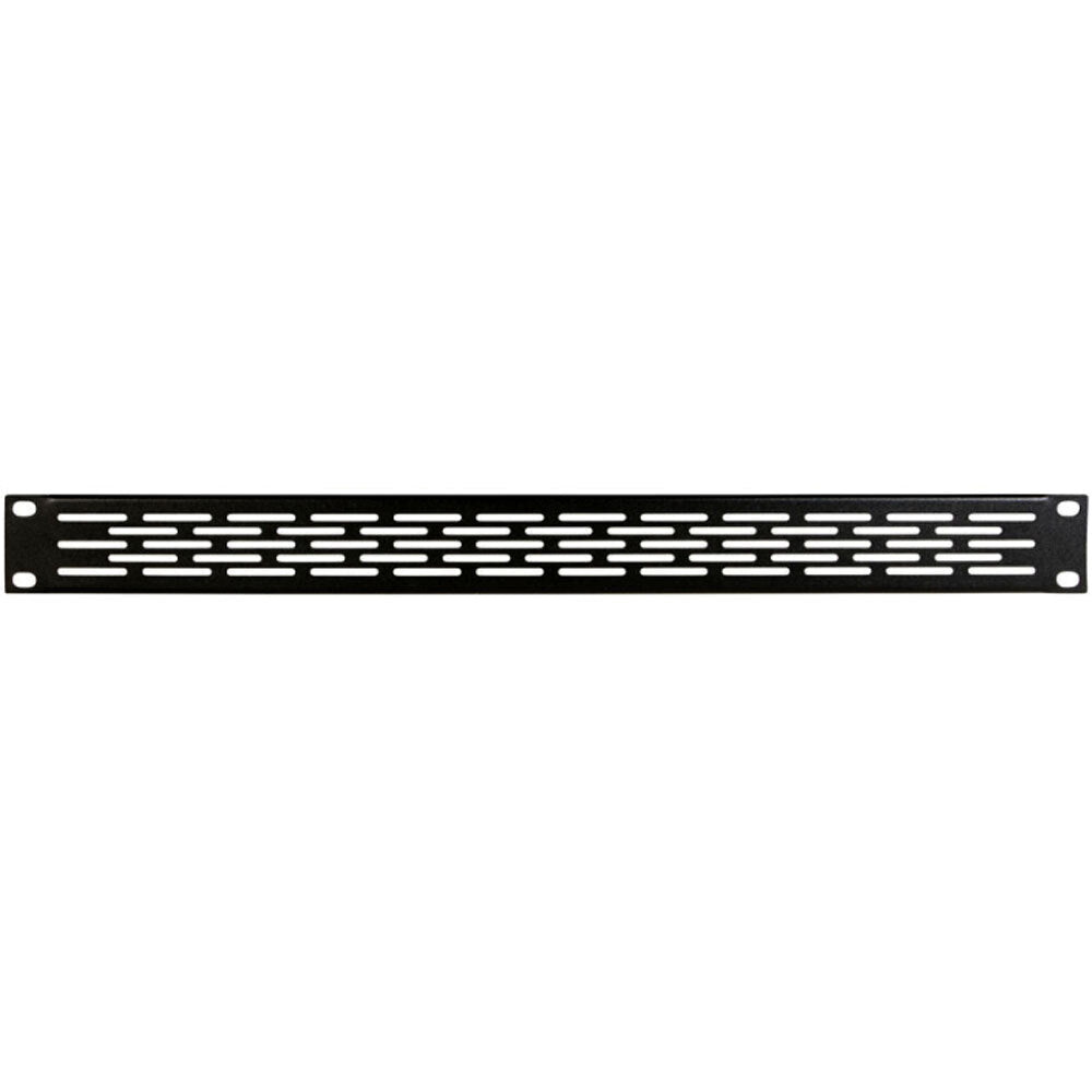On Stage 1U Vented Rack Panel - Black Steel for Airflow & Protection