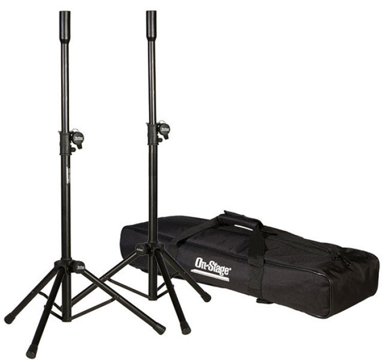 On Stage SSP7000 Mini Speaker Stand Pack with Carry Bag - Adjustable Height, Lightweight, Compact