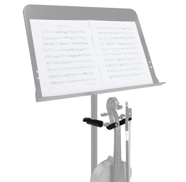 On Stage Violin Hanger for Music Stands, Adjustable Yoke, U-Mount Clamp, Bow Hanger, EVA Bumper, Supports Up to 8 lbs — view 4
