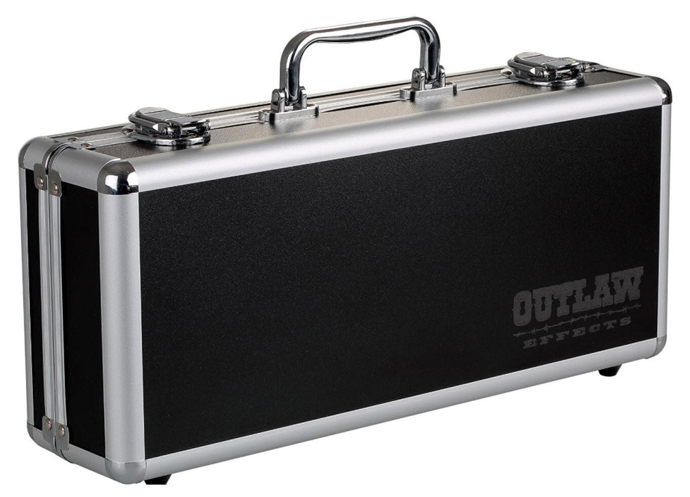 Outlaw Effects Pedal Case with 9V Power Supply and Daisy Chain Cable, Holds Up to 5 Micro Pedals, Durable Metal Flight Case