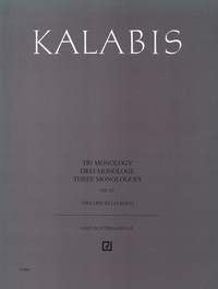 Kalabis - 3 Monologues Op 83 For Cello Solo (Panton)