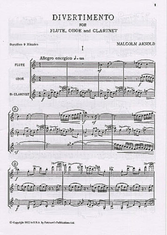 Arnold Divertimento Score