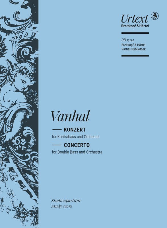 Vanhal - Concerto For Double Bass/Orchestra Study Score Book