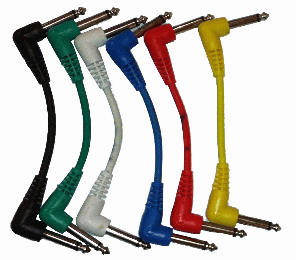 UXL (6 Pack) 1/2 Ft Patch Cable R/Angle Plugs