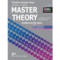 Master Theory Teacher Answer Keys Volume 1 (Books 1-3) - 96 Pages, Neil A. Kjos Music Company