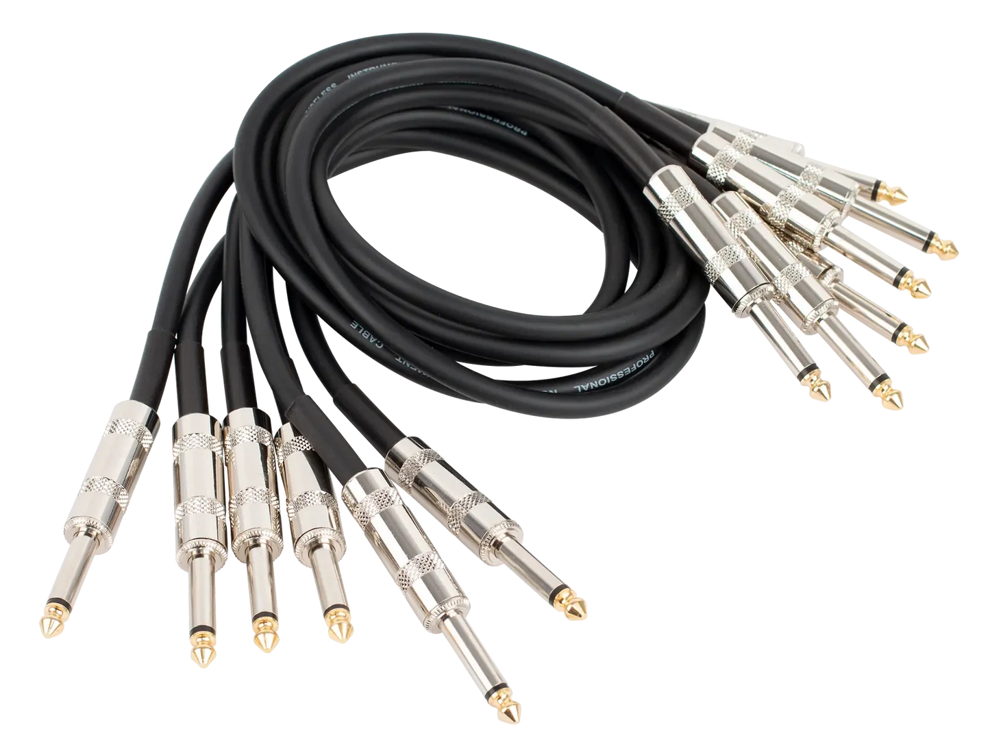 Australasian 002 FT Rock Leads Patch Cable - Black Chrome Straight