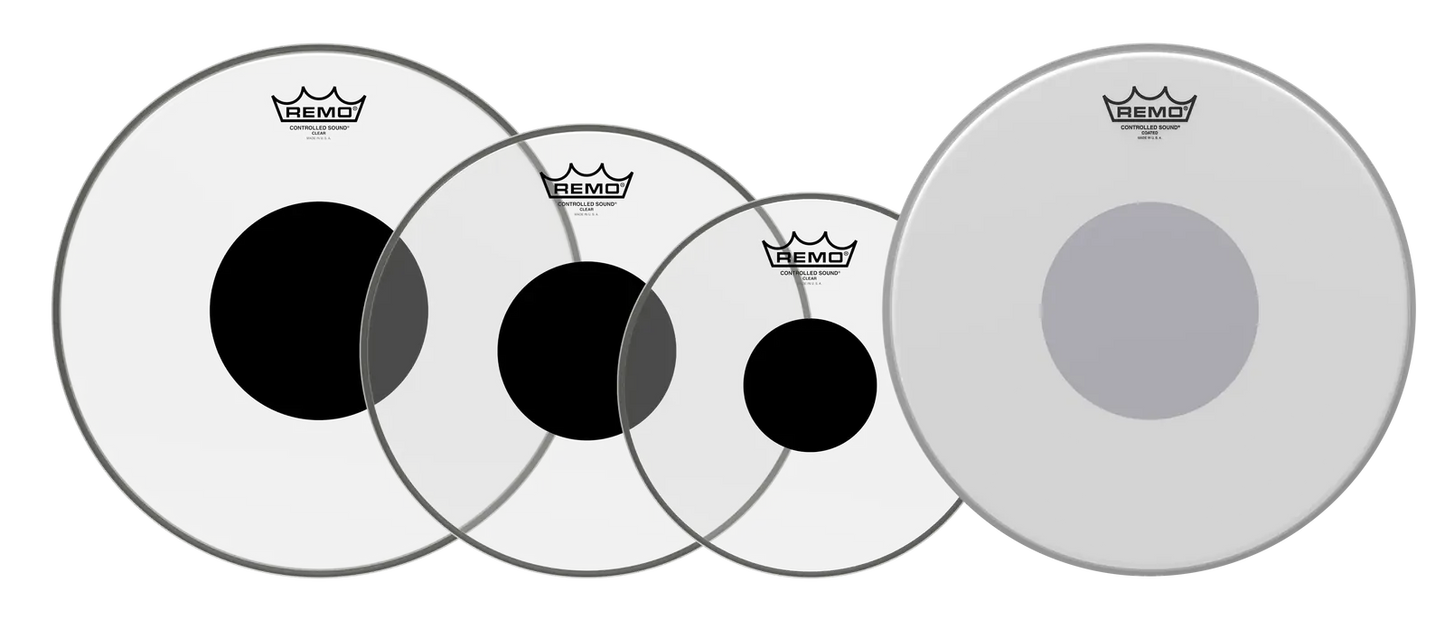 Remo PROPACK-CS-CSCTD-FUSION Controlled Sound Clear Fusion Pack 10"-14" Drum Heads