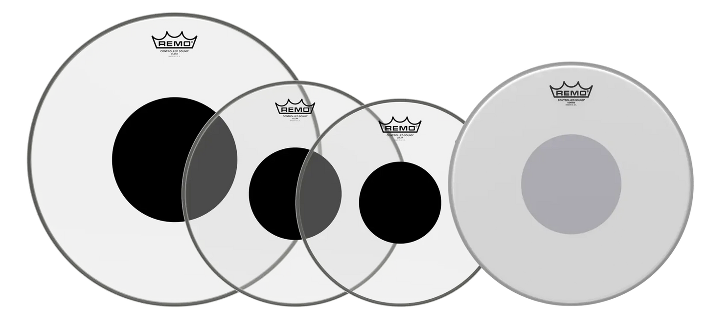 Remo Pro Pack Controlled Sound Clear Rock Drum Heads 12", 13", 14", 16